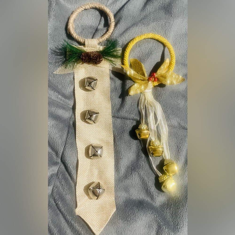 Pair of two HANDMADE doorknob hangers
